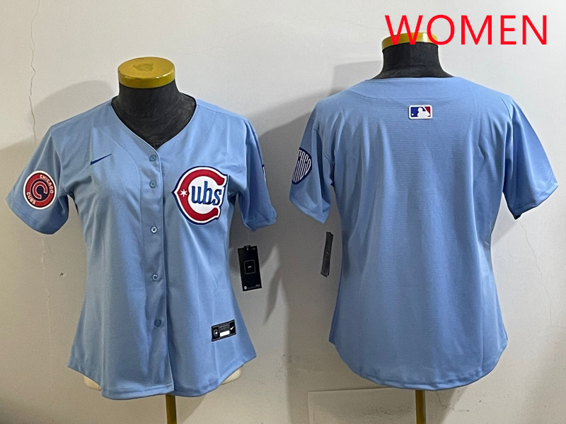 Women 2025 Chicago Cubs blank Blue Game Nike MLB Jersey->youth mlb jersey->Youth Jersey